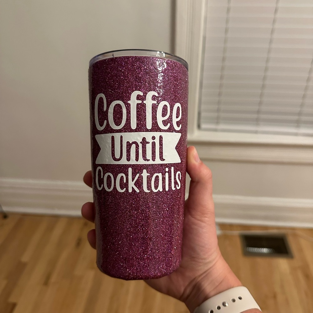 BRAND New! Glittery Purple Tumbler